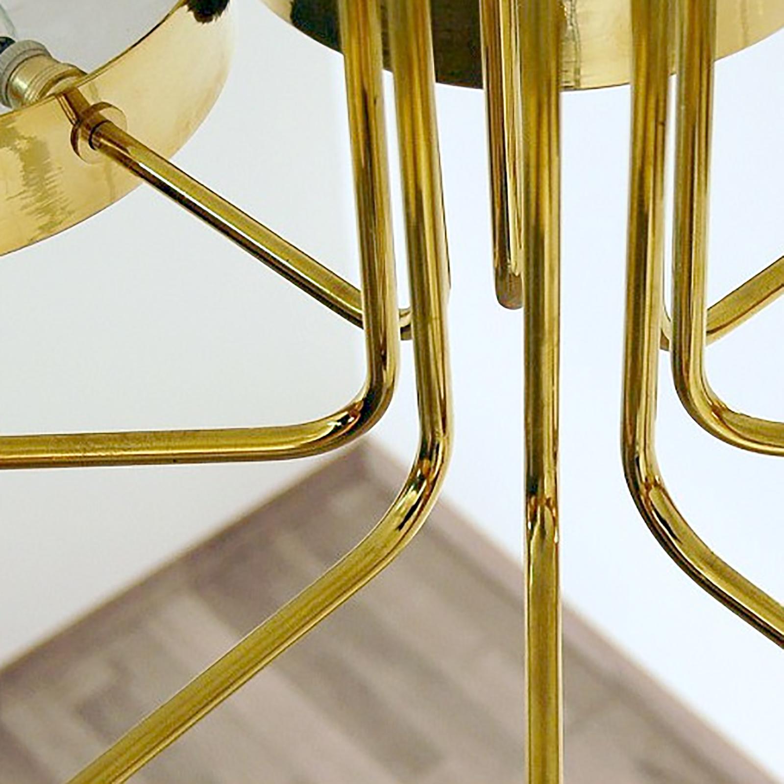Italian Mid-Century Style Brass Chandelier in the Manner of Bruno Gatta For Sale 3