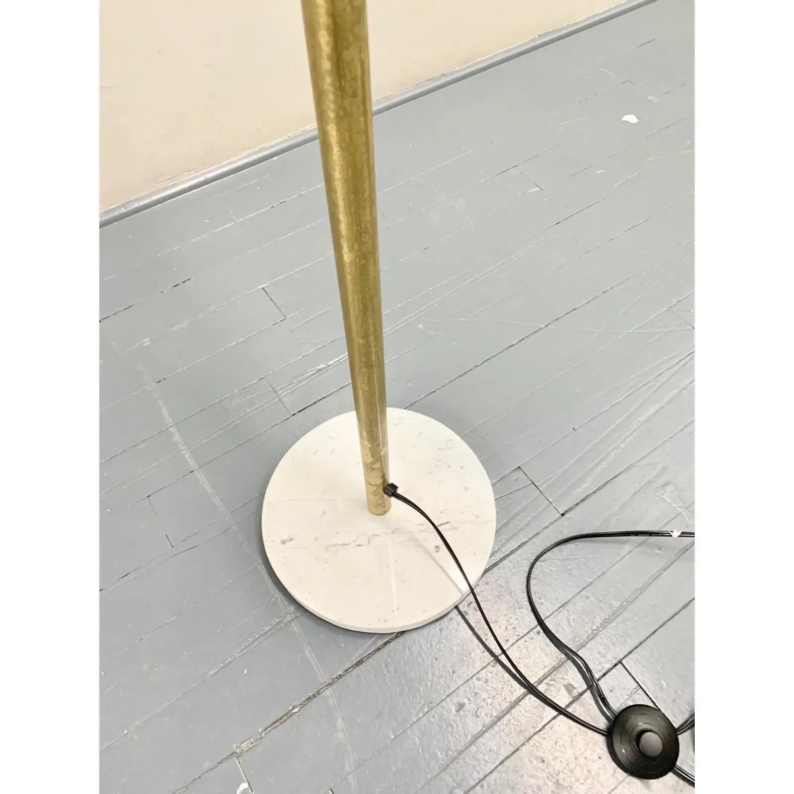 Italian Mid-Century Style Brass Floor Lamp with Directional Multicolor Shades For Sale 8