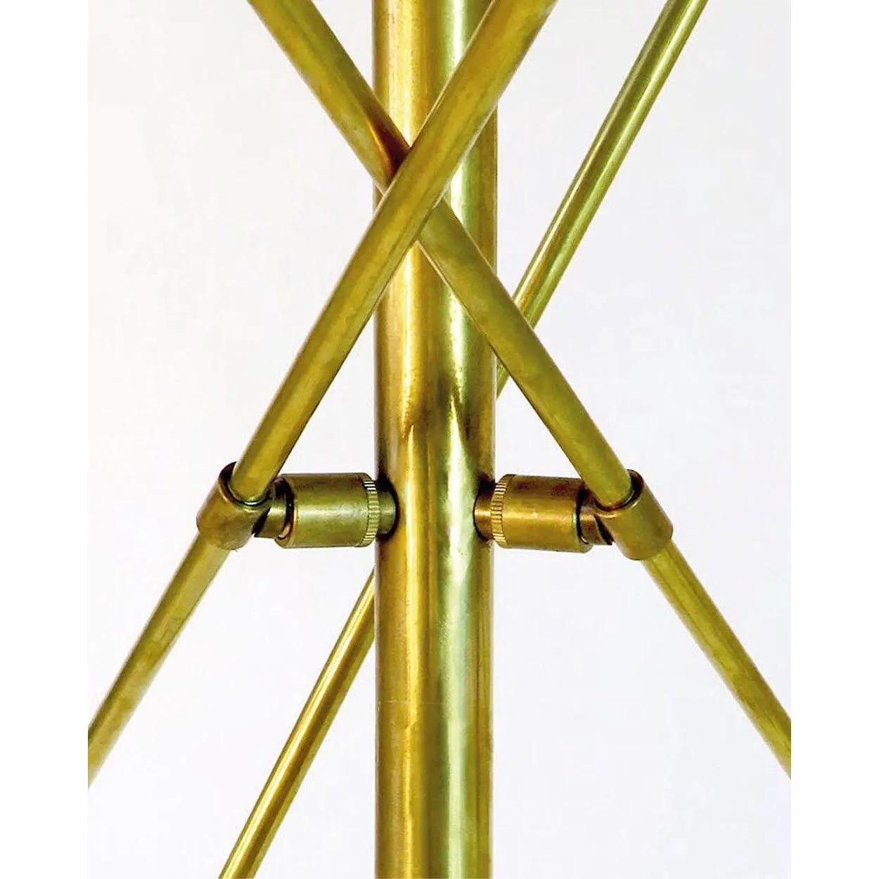 Contemporary Italian Mid Century Style Chandelier with Multicolored Shades on Three Arms For Sale