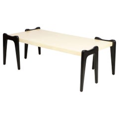 Italian Mid-Century Style Parchment Veneer Coffee Table 'Manner of Ico Parisi'