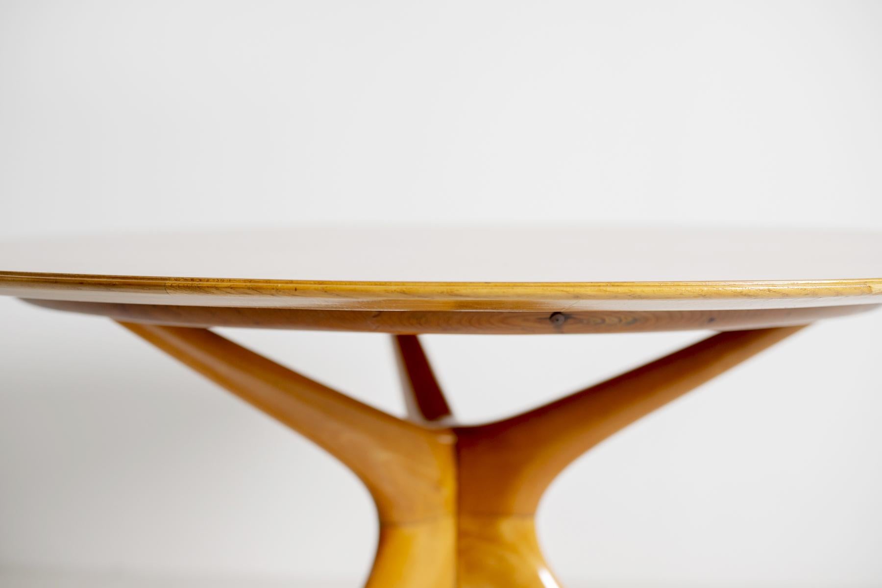 Wood Italian Midcentury Table by Ico Parisi for Fratelli Rizzi, 1950s Published