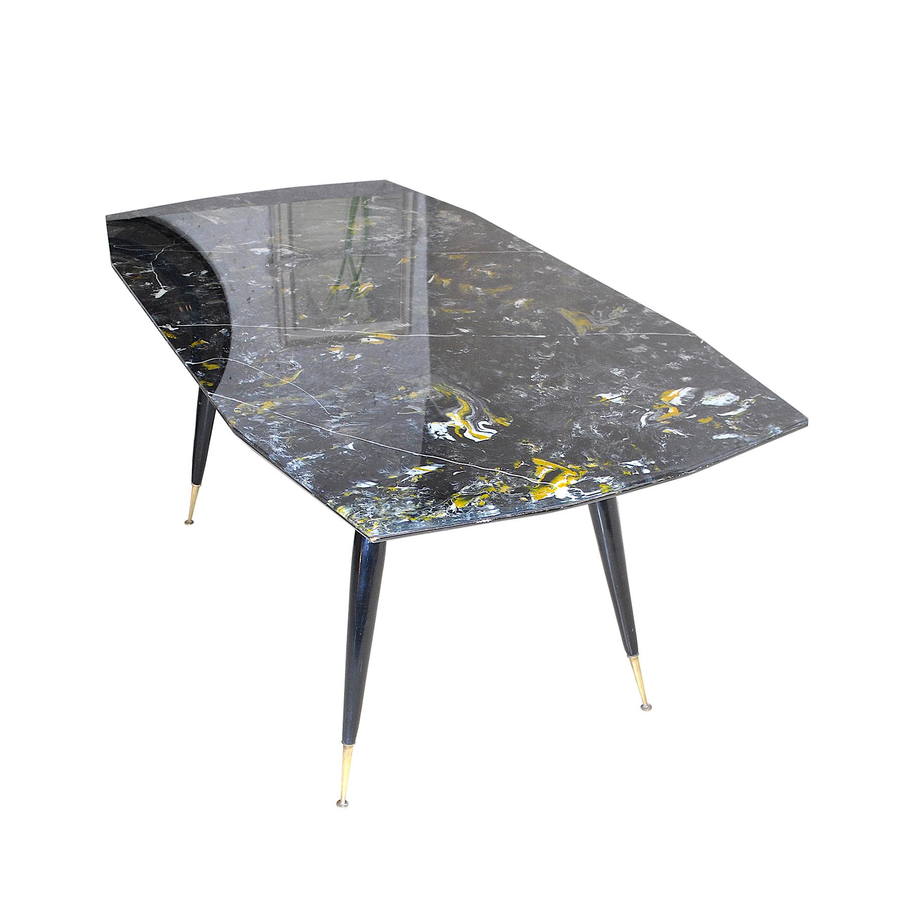Brass Italian Midcentury Table from the 1960s For Sale