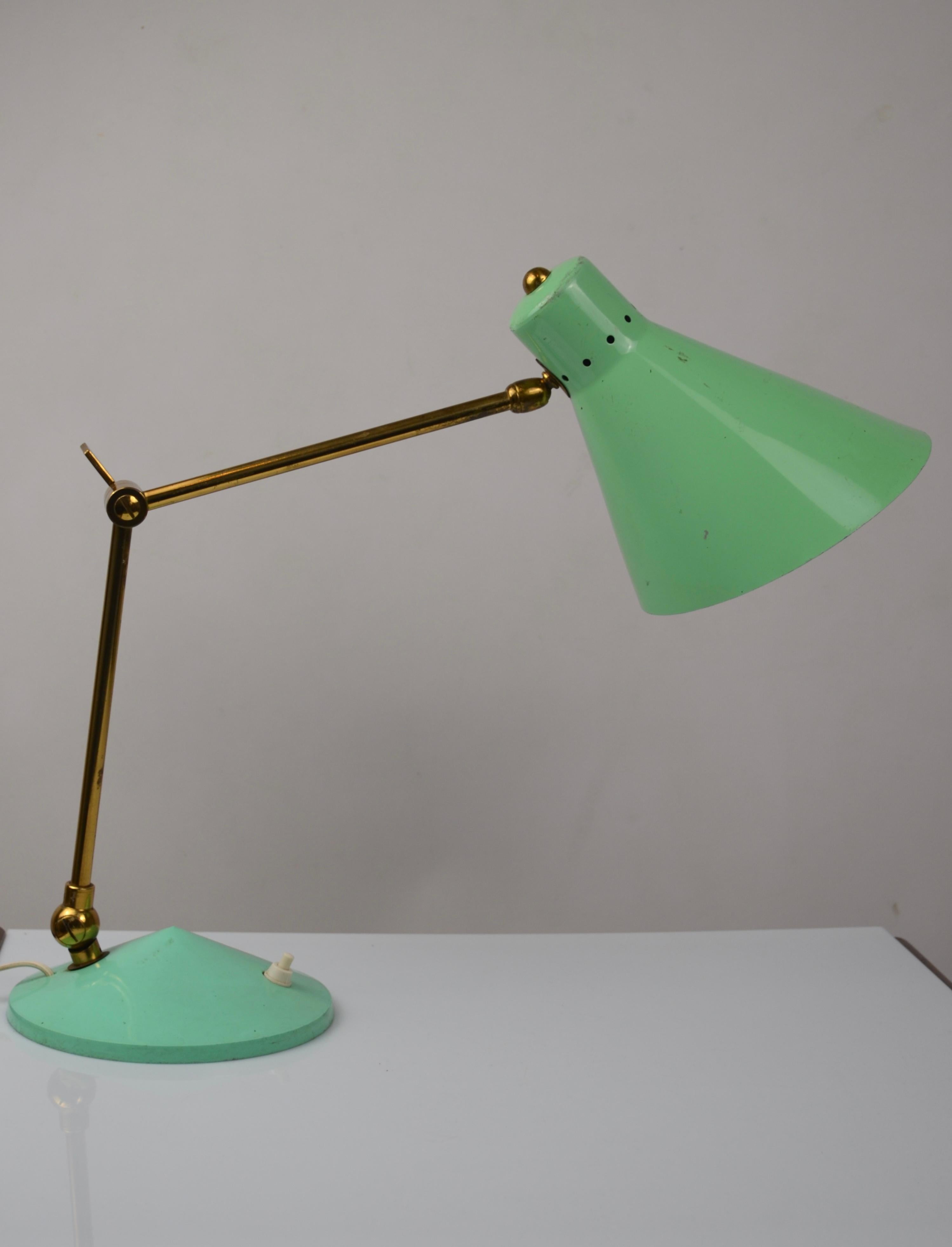 Lámpara de mesa italiana de mediados de siglo, años 50 en venta 5