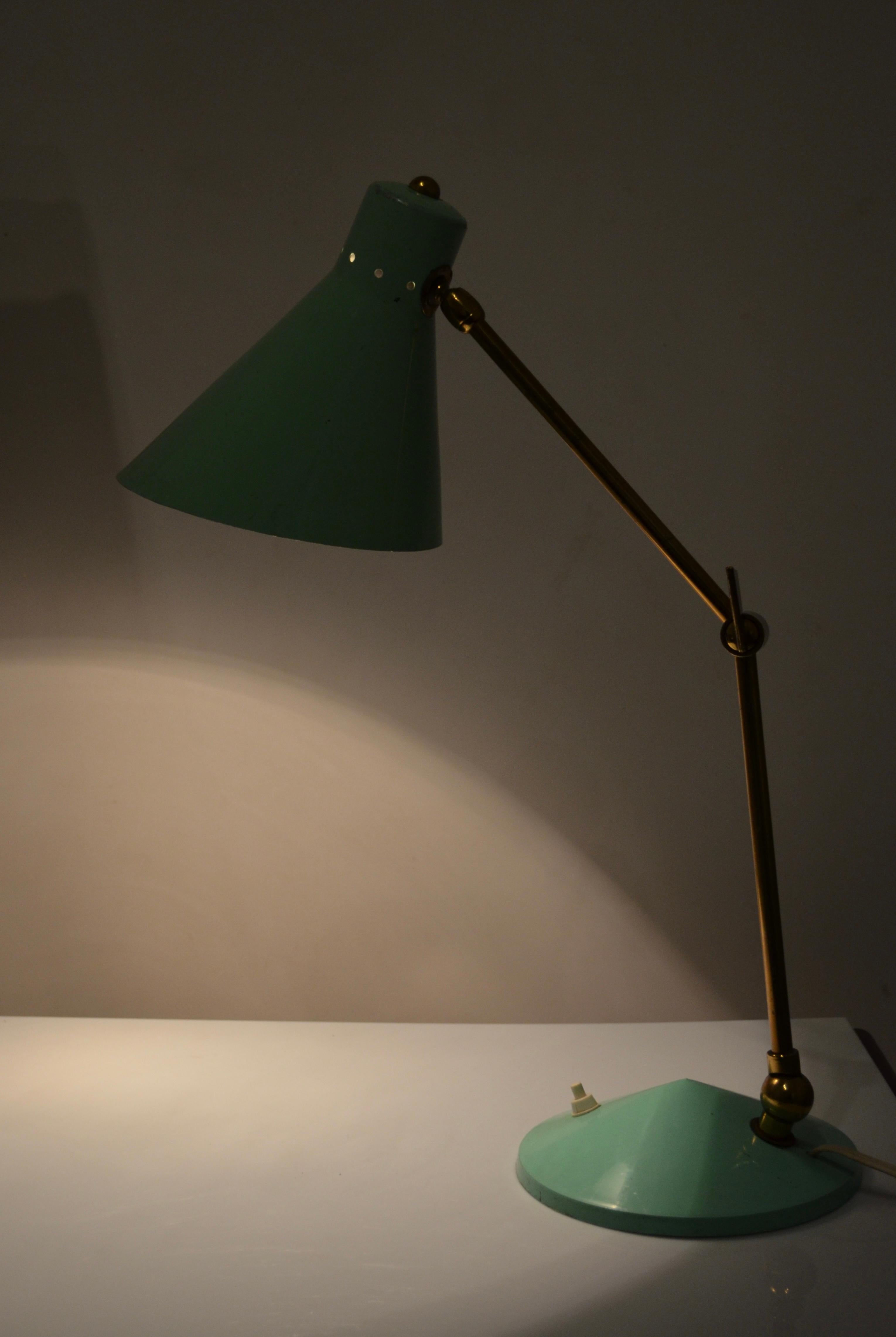 Lámpara de mesa italiana de mediados de siglo, años 50 en venta 6