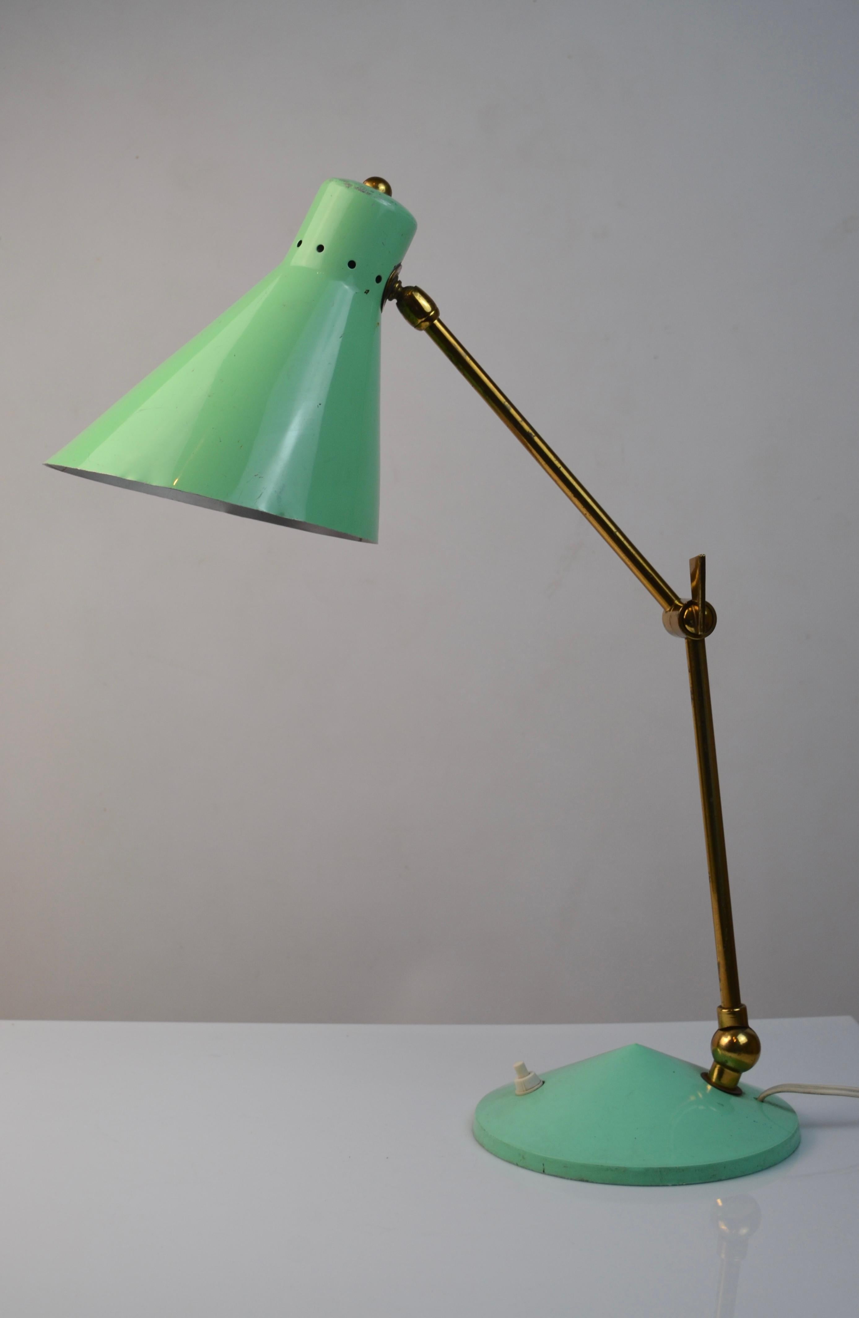 Lámpara de mesa italiana de mediados de siglo, años 50 en venta 10