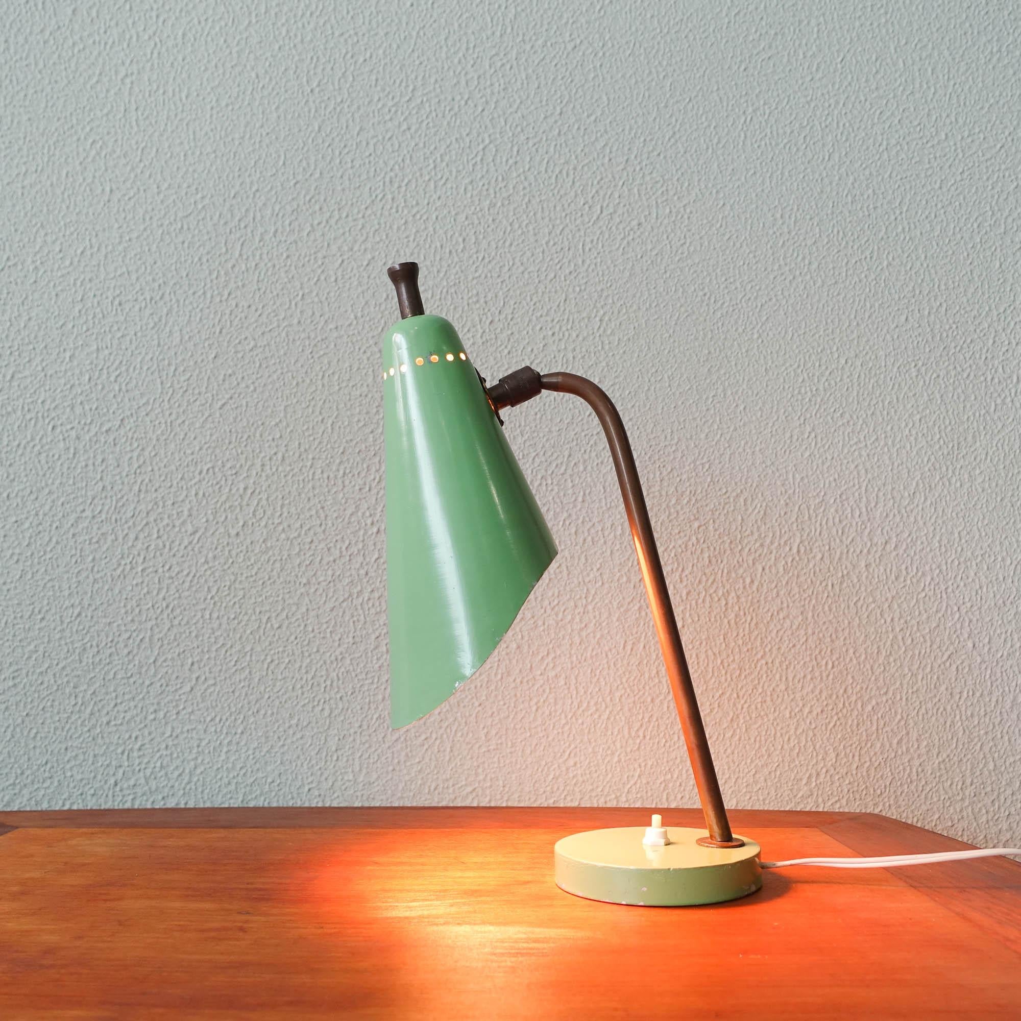 Metal Italian Mid-Century Table Lamp, 1950s For Sale