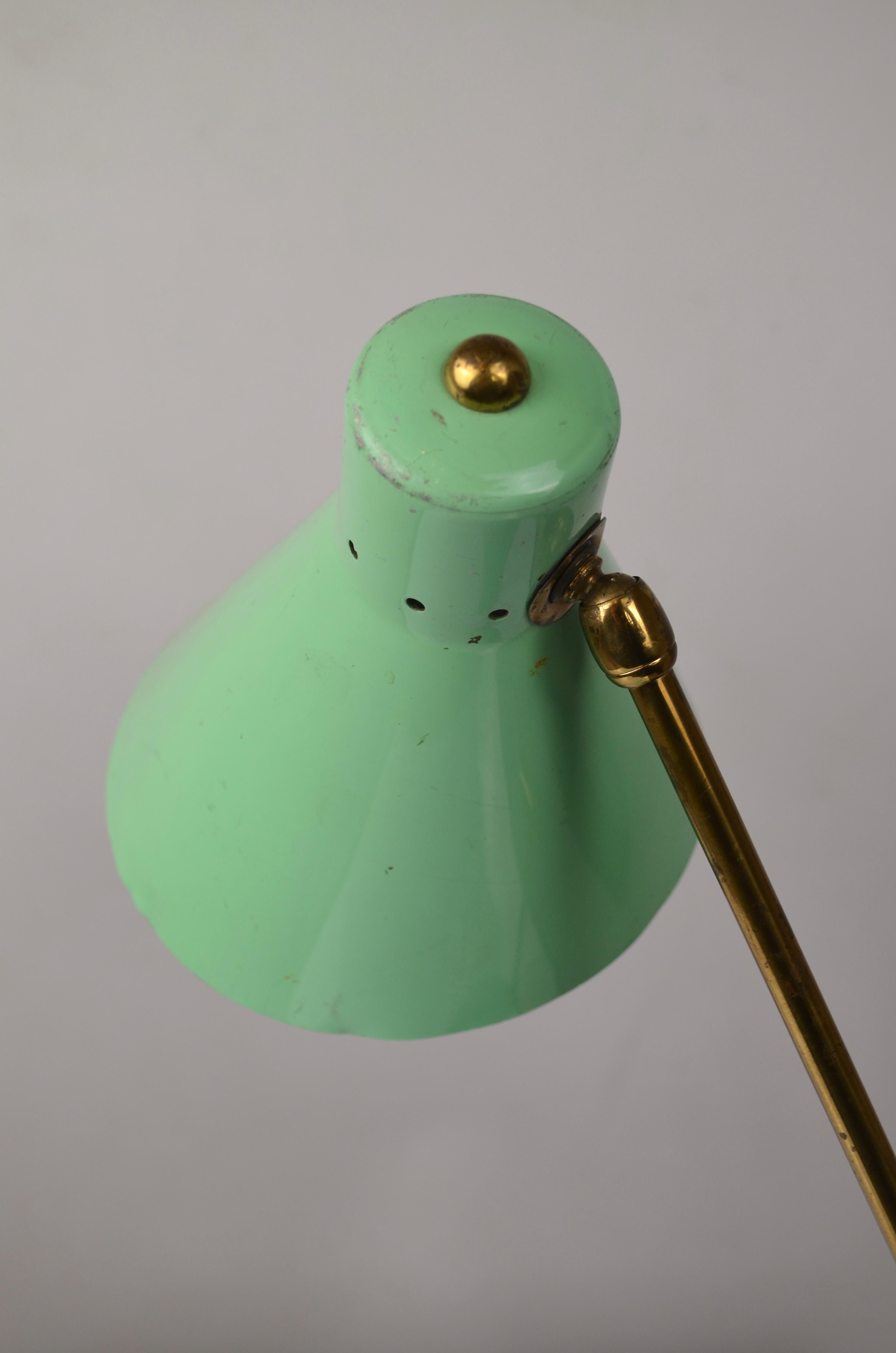 Lámpara de mesa italiana de mediados de siglo, años 50 Metal en venta