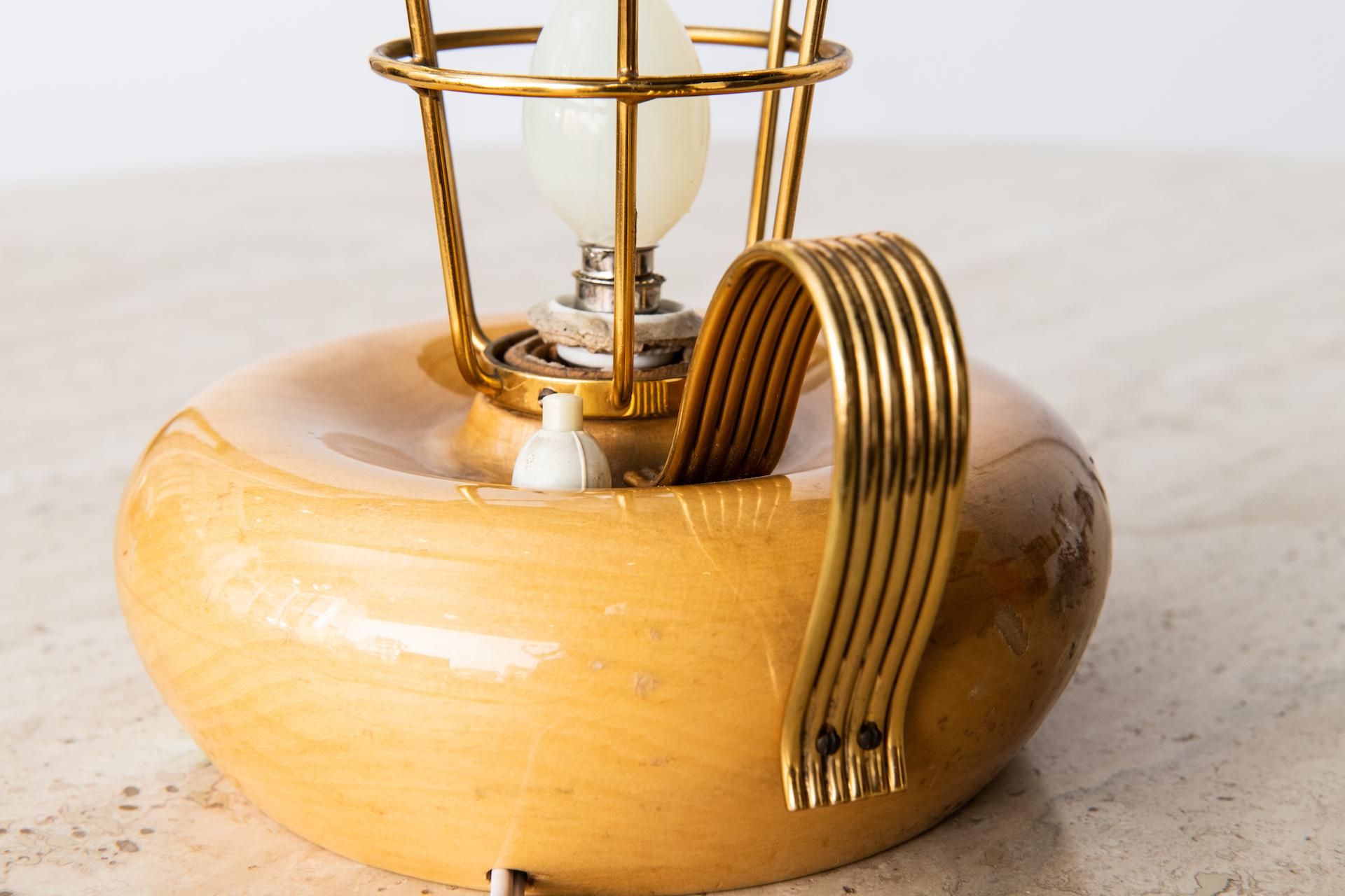 Italian Midcentury Table Lamp by Aldo Tura for Aldo Tura Milano, circa 1950s In Good Condition For Sale In Southhampton, NY