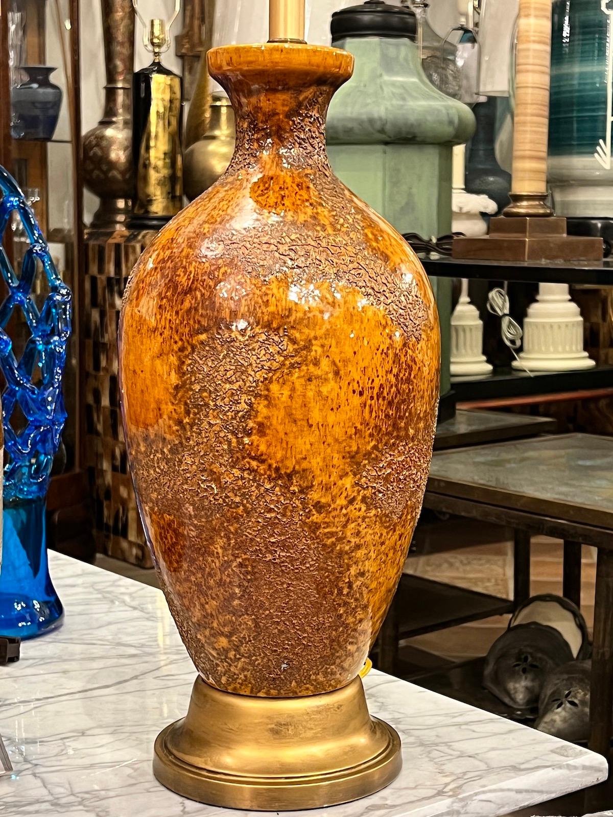 Italienische Tischlampe aus der Mitte des Jahrhunderts (Keramik) im Angebot