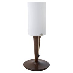 Lampe de table italienne du milieu du siècle en bois