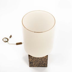 Italian Mid-Century Table Lamp out of Sunflower Seeds and Resin R. Mazzi 1970s