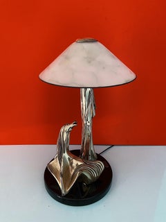 Italian Midcentury Table Light by Stilarte with Horse Sculpture