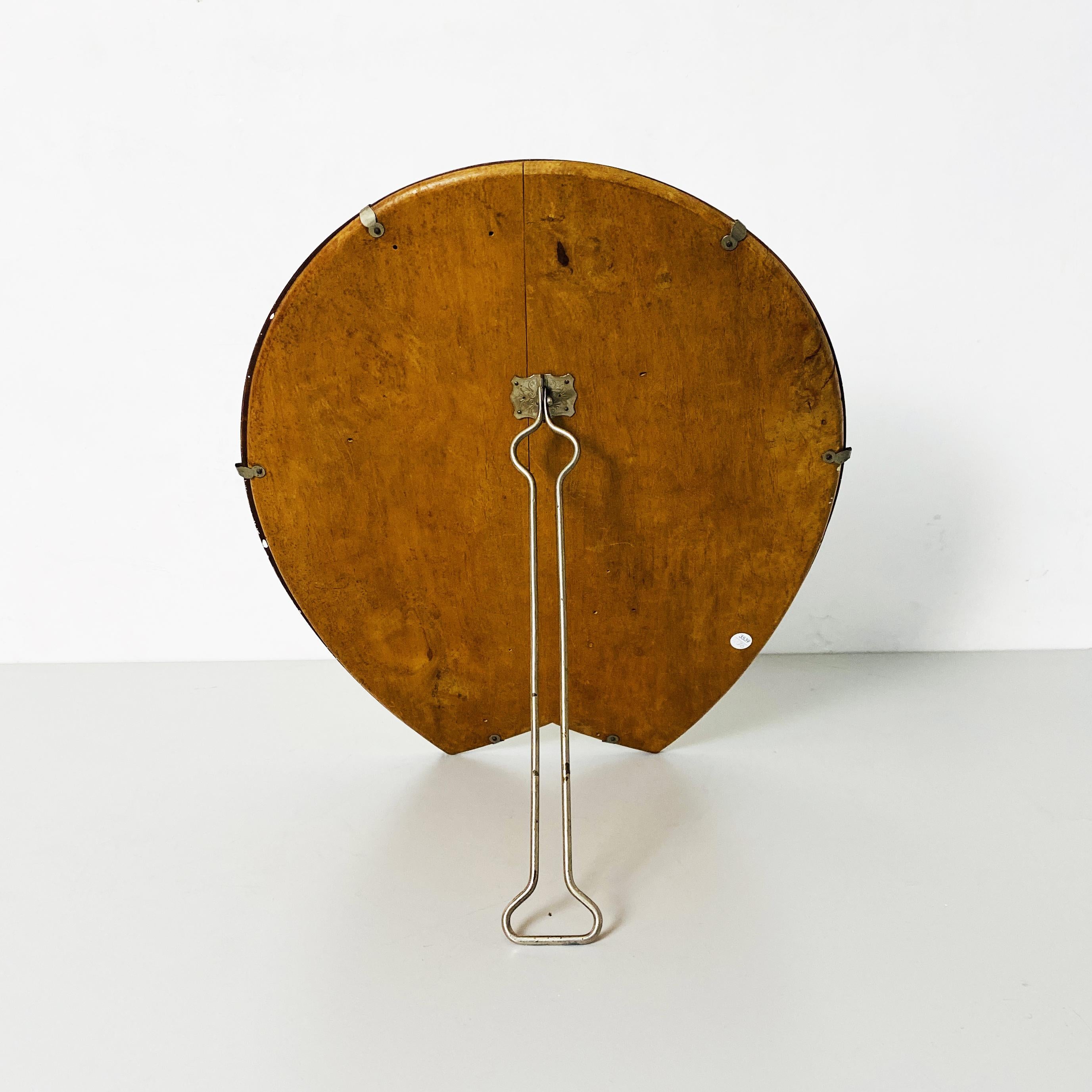 Mid-20th Century Italian Mid-Century Table Mirror in Wood and Iron by Luigi Fontana &C, 1950s For Sale