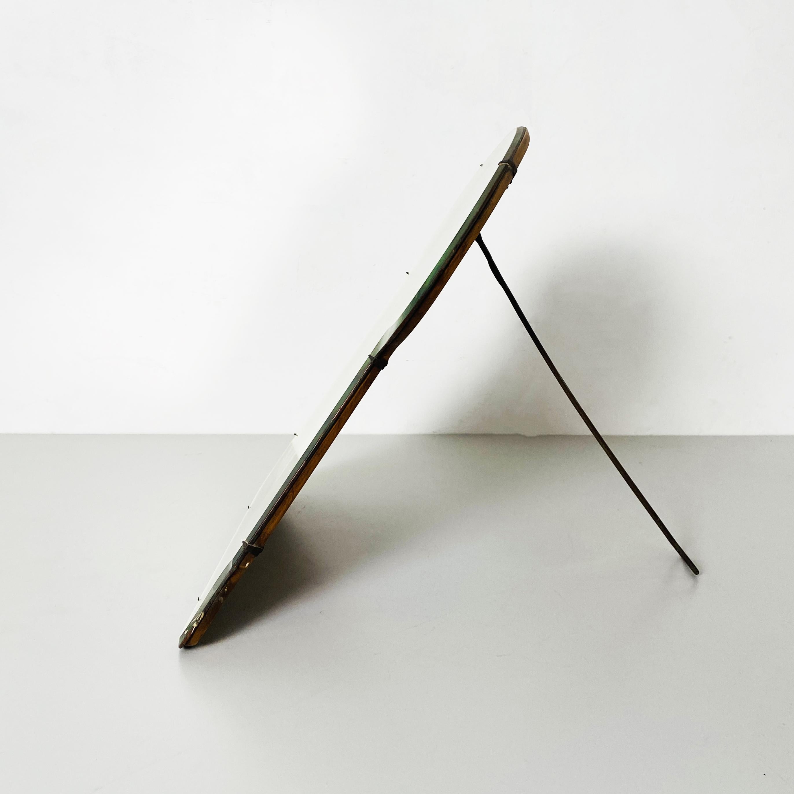 Italian Mid-Century Table Mirror in Wood and Iron by Luigi Fontana &C, 1950s For Sale 1