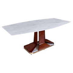 Italian Mid-Century Table with Carrara Marble, Attributed to V. Dassi, 1950s