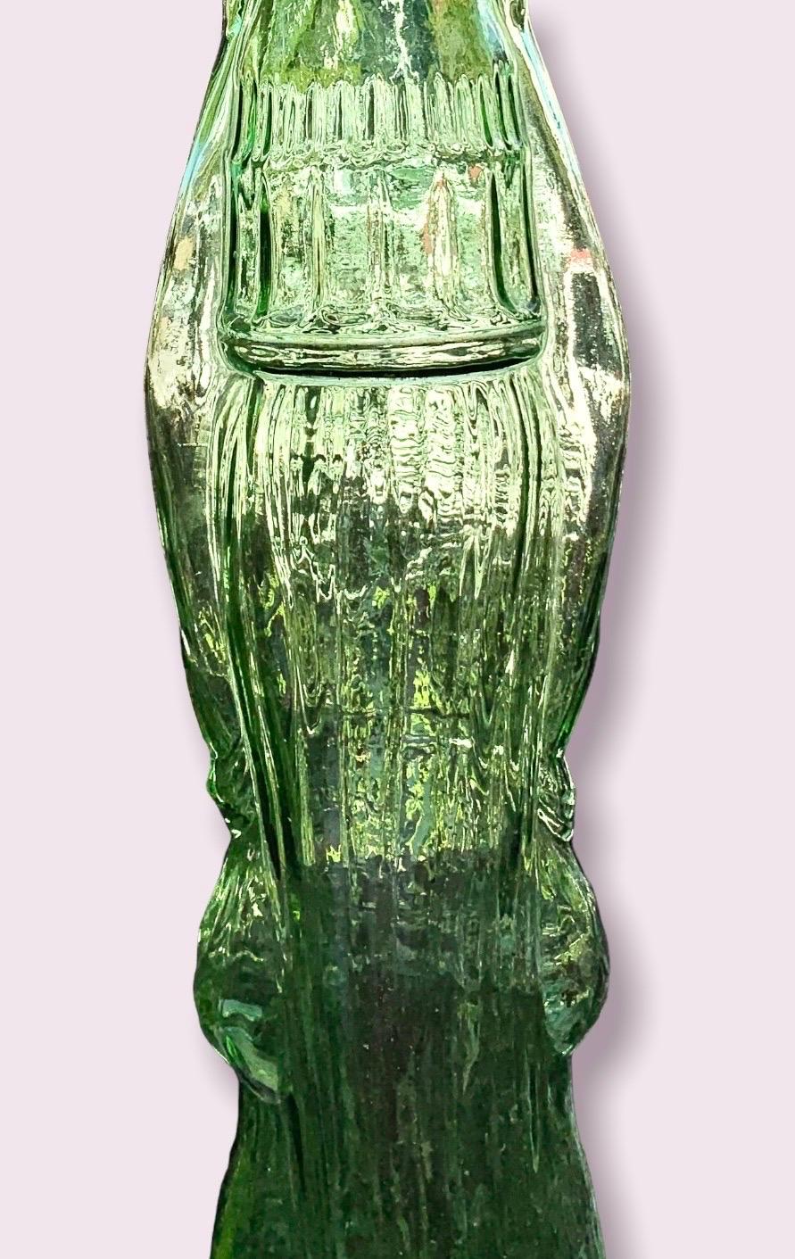 Mid-Century Modern Italian Mid Century Tall Glass Chianti Bottle in the Shape of a Roman Woman For Sale