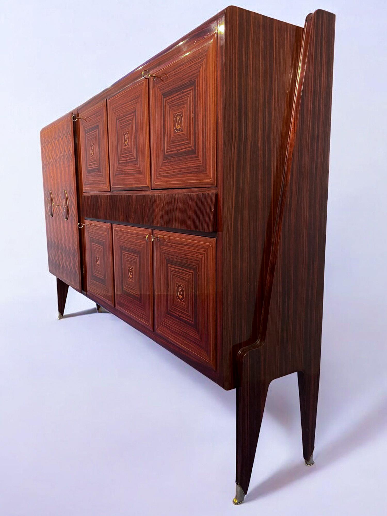 Mid-Century Modern Italian Mid-Century  Tall Sideboad by Vittorio Dassi, 1950s