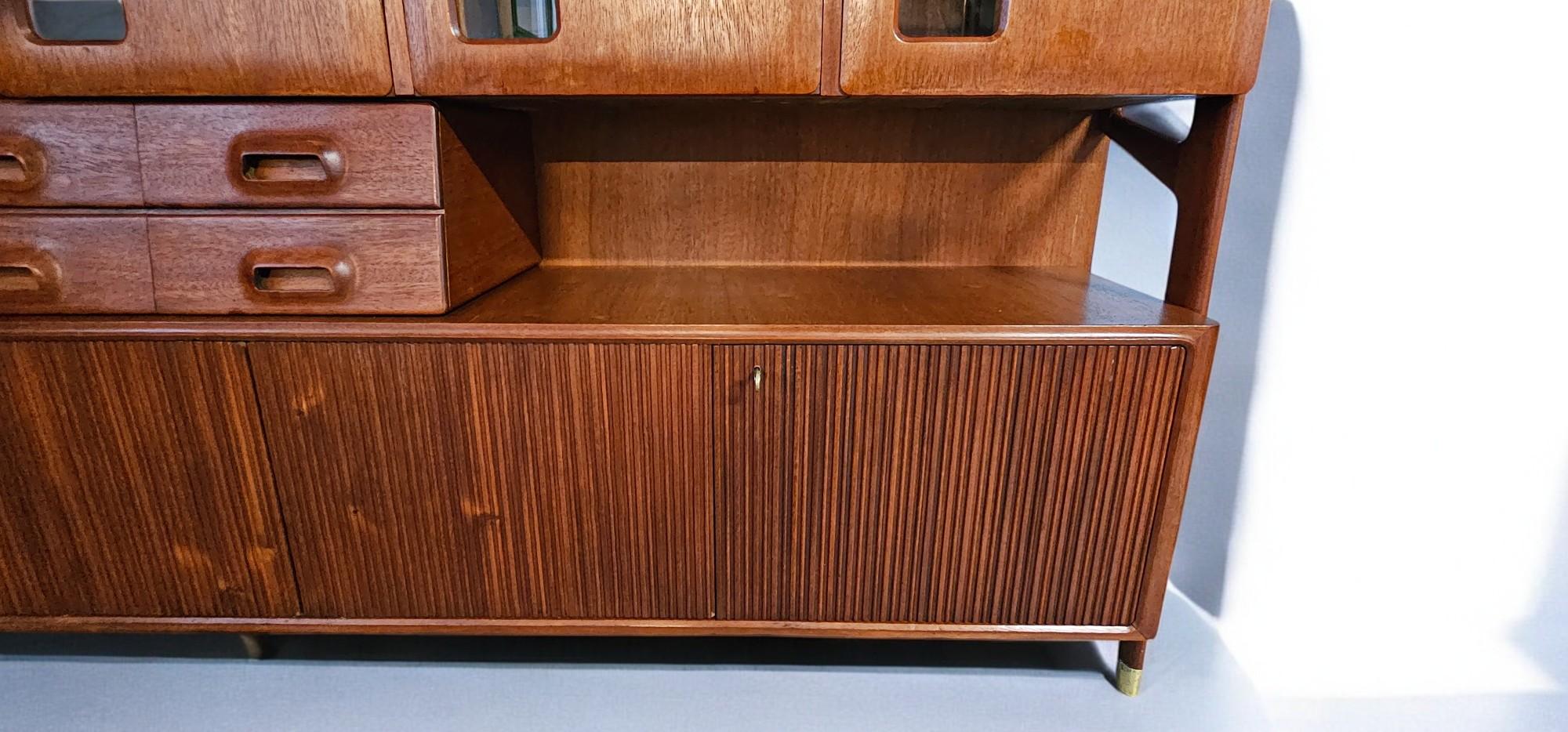 Italian Mid Century Tall Sideboard Attributed to Silvio Cavatorta, 1955 6