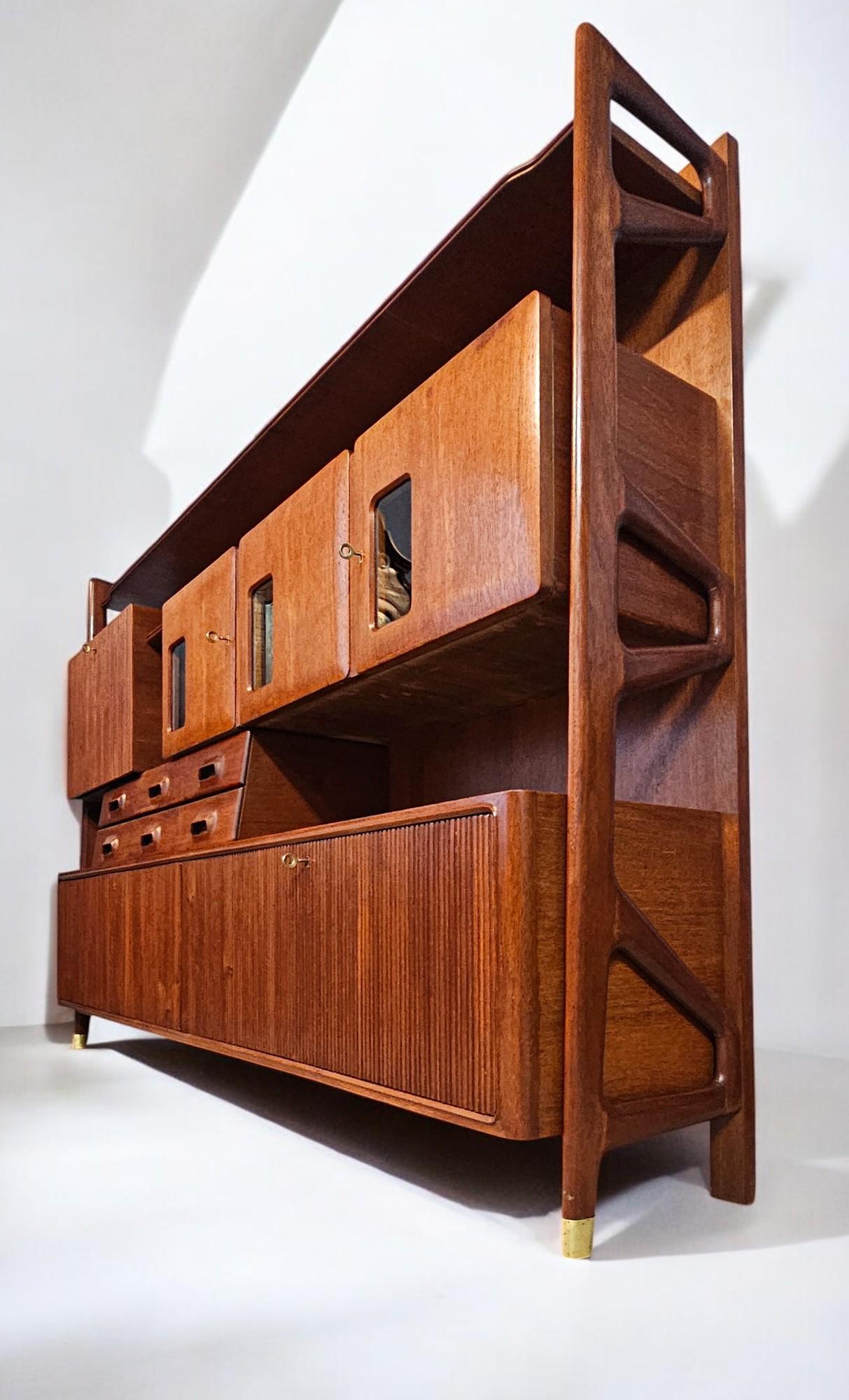 Italian Mid Century Tall Sideboard Attributed to Silvio Cavatorta, 1955 9