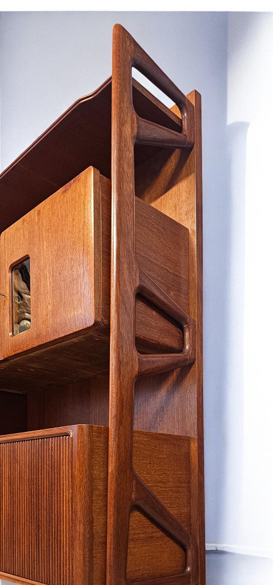 Italian Mid Century Tall Sideboard Attributed to Silvio Cavatorta, 1955 10