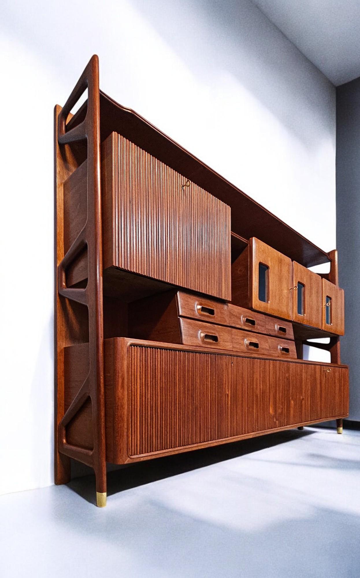 Italian Mid Century Tall Sideboard Attributed to Silvio Cavatorta, 1955 13