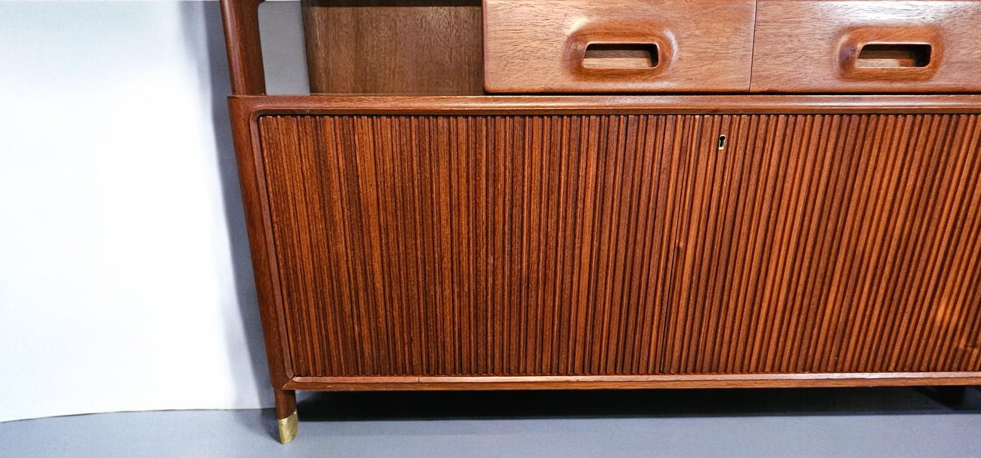 Italian Mid Century Tall Sideboard Attributed to Silvio Cavatorta, 1955 2