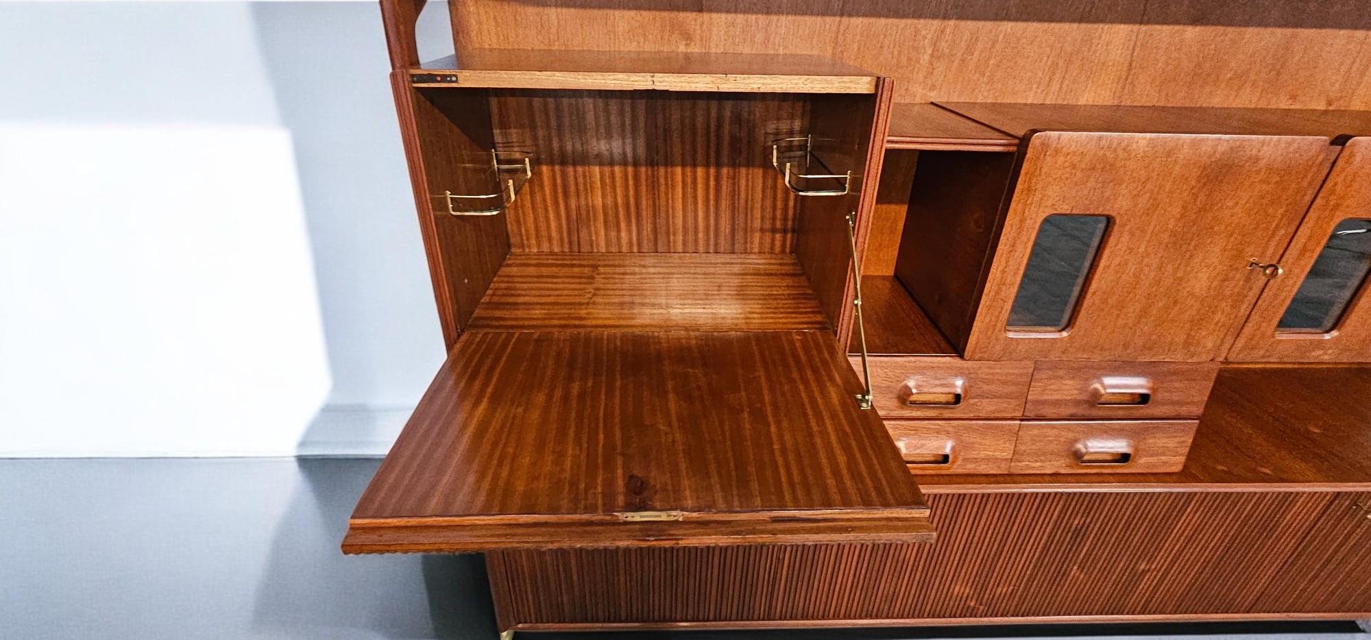 Italian Mid Century Tall Sideboard Attributed to Silvio Cavatorta, 1955 3