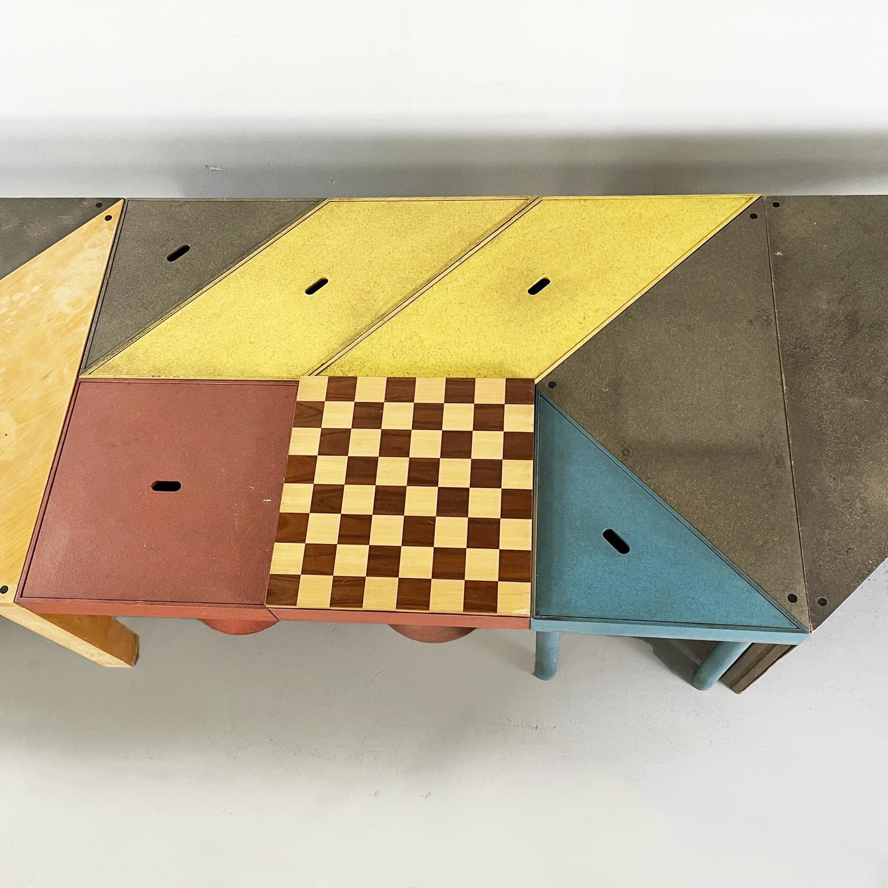 Italian Mid-Century Tangram Modular Table by Massimo Morozzi for Cassina, 1990s In Good Condition In MIlano, IT