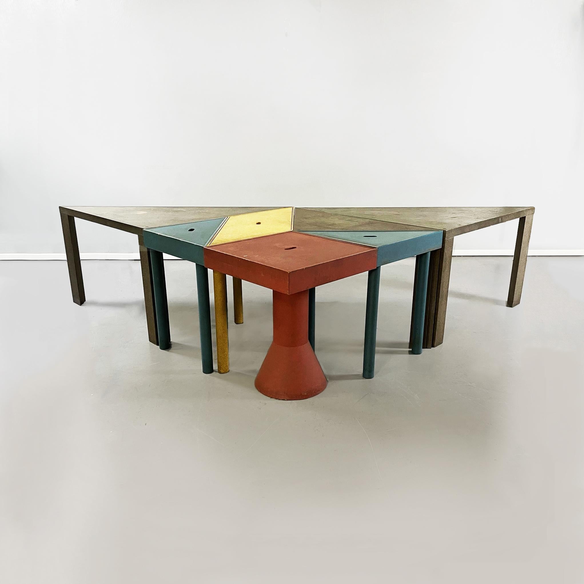Wood Italian Mid-Century Tangram Modular Table by Massimo Morozzi for Cassina, 1990s