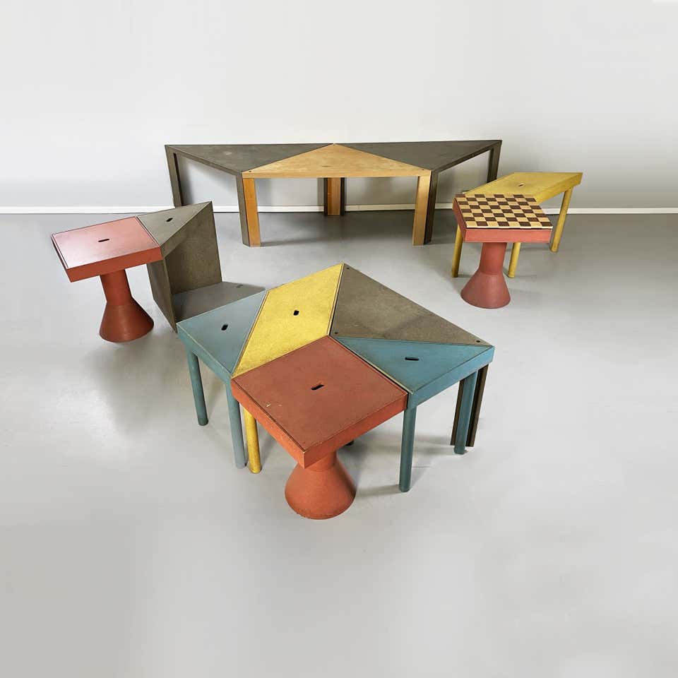 Italian Mid-Century Tangram Modular Table by Massimo Morozzi for ...