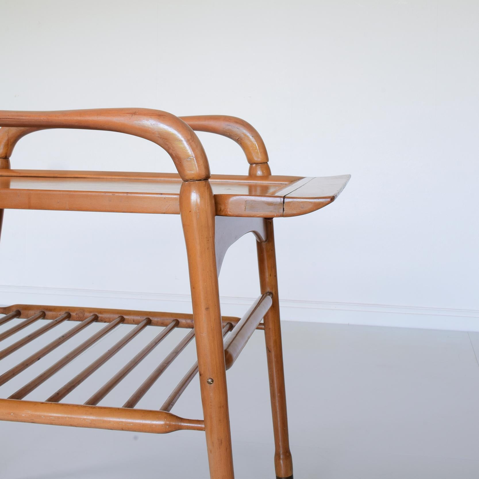 Italian Mid-Century Tea Trolley Tray Table, Style of Cesare Lacca, Ico Parisi 3