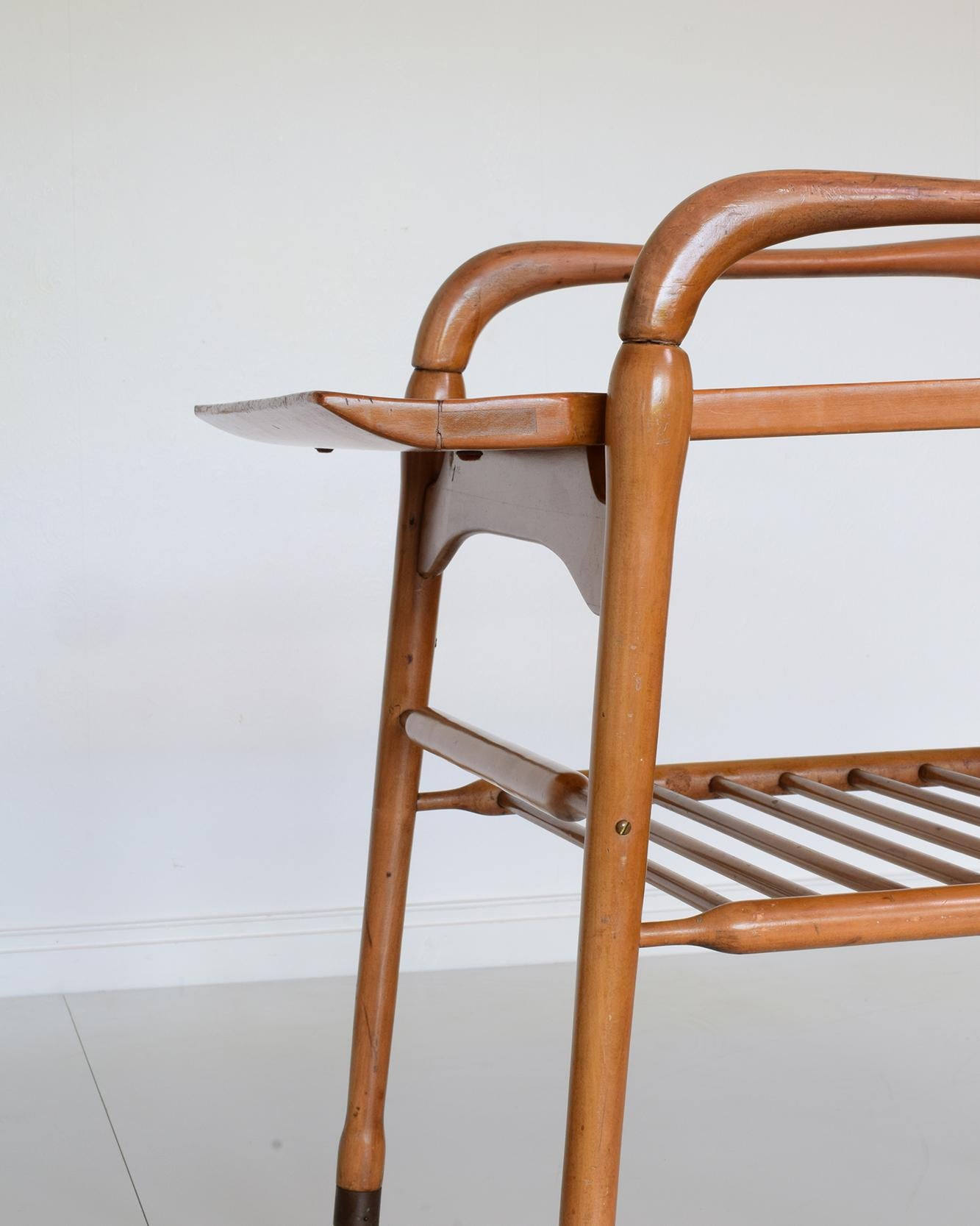 Italian Mid-Century Tea Trolley Tray Table, Style of Cesare Lacca, Ico Parisi 5