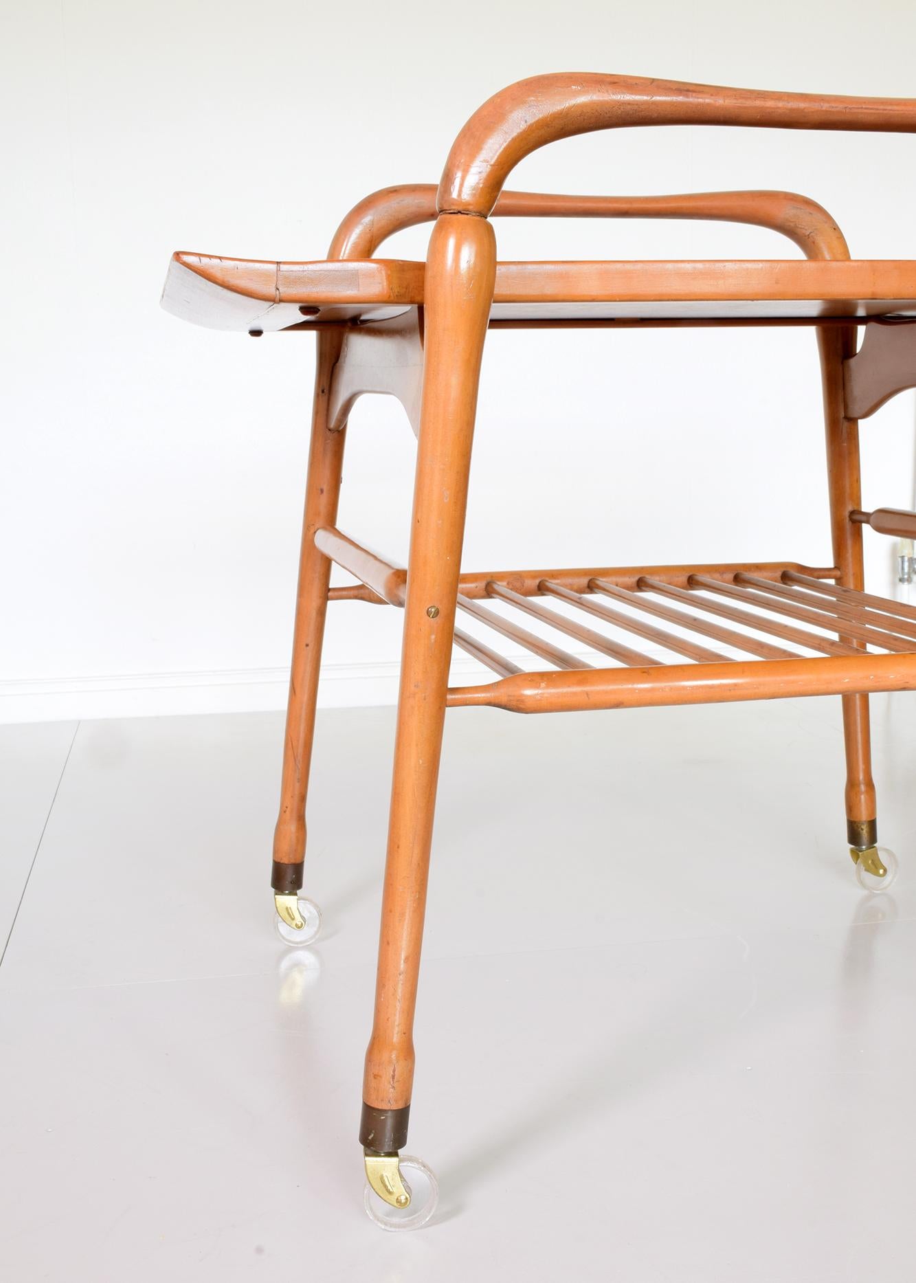 Italian Mid-Century Tea Trolley Tray Table, Style of Cesare Lacca, Ico Parisi 6