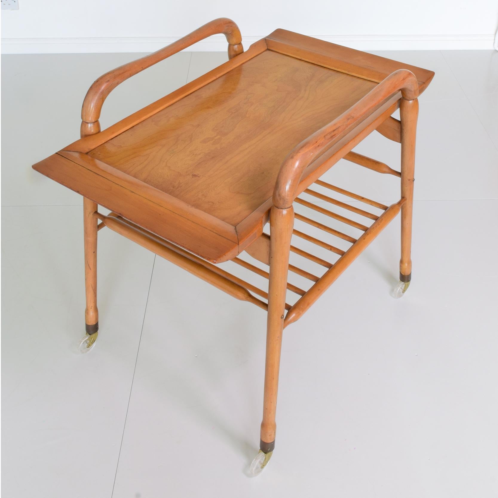 Italian Mid-Century Tea Trolley Tray Table, Style of Cesare Lacca, Ico Parisi 1