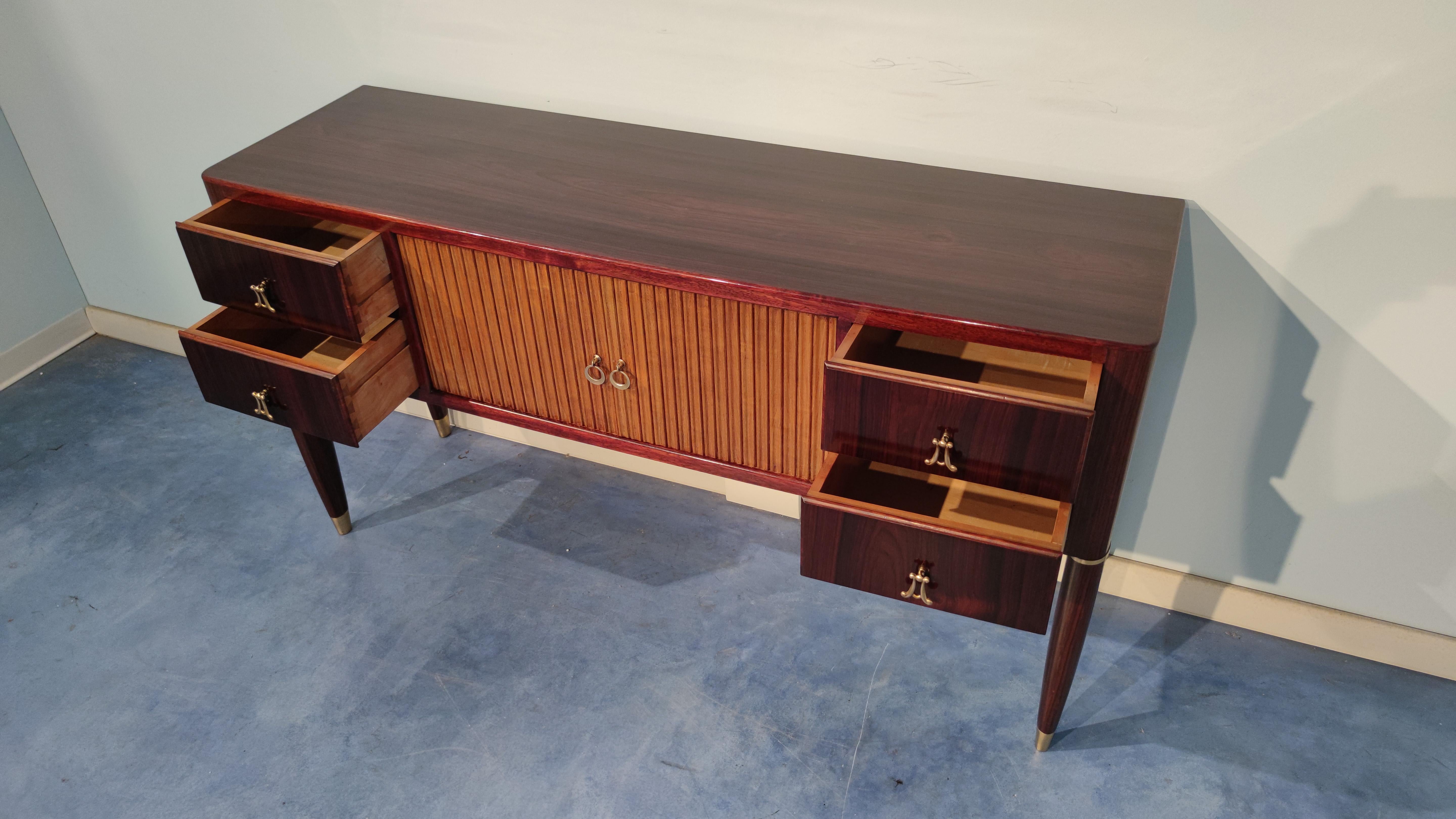 Italian Mid-Century Teak Sideboard Attributed to Paolo Buffa, 1950s For Sale 10