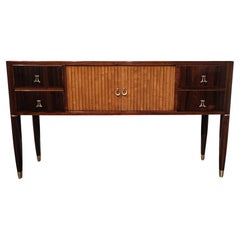Console credenza in teak della metà del secolo scorso attribuita a Paolo Buffa, anni '50
