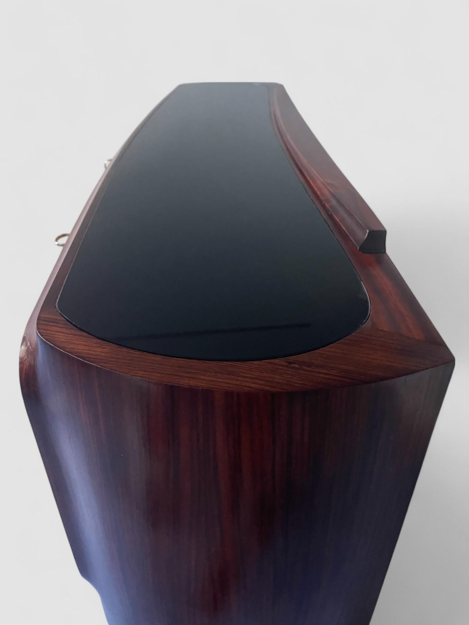 Italian Mid-Century Teak Sideboard or Bar Cabinet designed Vittorio Dassi, 1950s For Sale 4