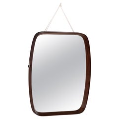 Italian Mid-Century Teak Square Mirror by Franco Campo E Carlo Graffi, the 1960s