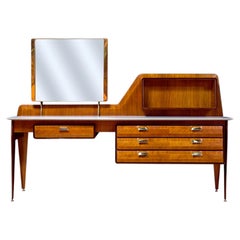 Italian Mid-Century Teak Vanity Dresser by La Permanente Mobili Cantù, 1950s