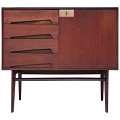 Italian Mid-Century Teak Wood Sideboard with Drawers by Vittorio Dassi, 1950s
