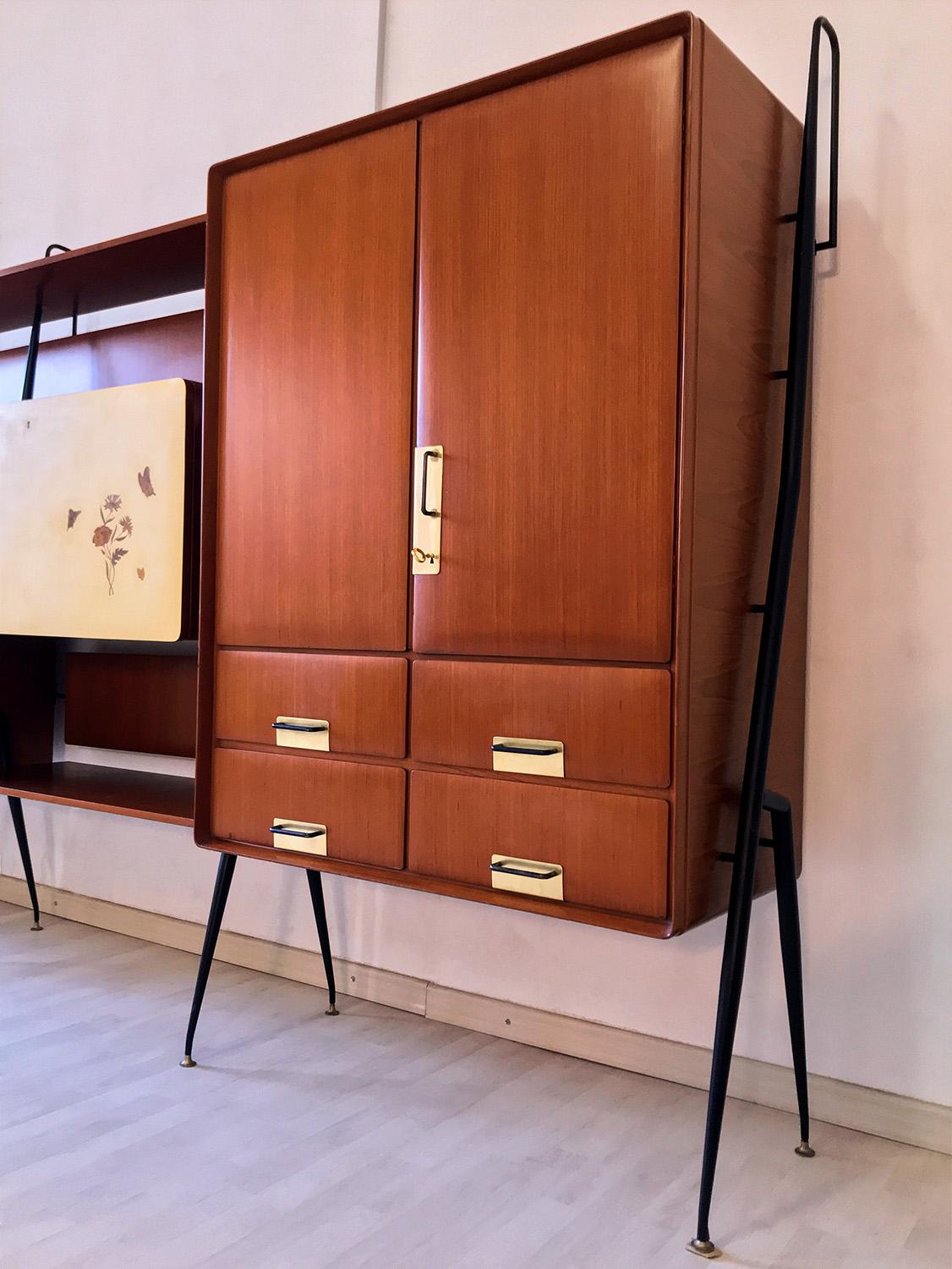 Italian Mid-Century Teakwood Sideboard by Silvio Cavatorta, 1950s 7