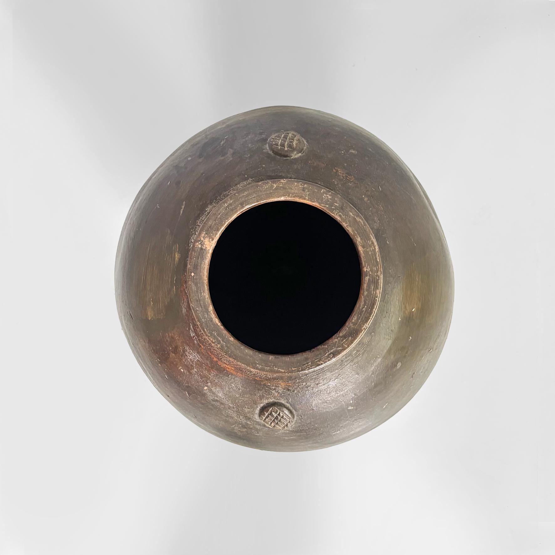 Metà XX secolo Vaso in terracotta italiano della metà del secolo scorso in stile orientalista, anni '50. in vendita
