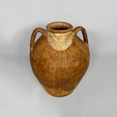 Italian mid-century terracotta jar vase with handles, 1950s