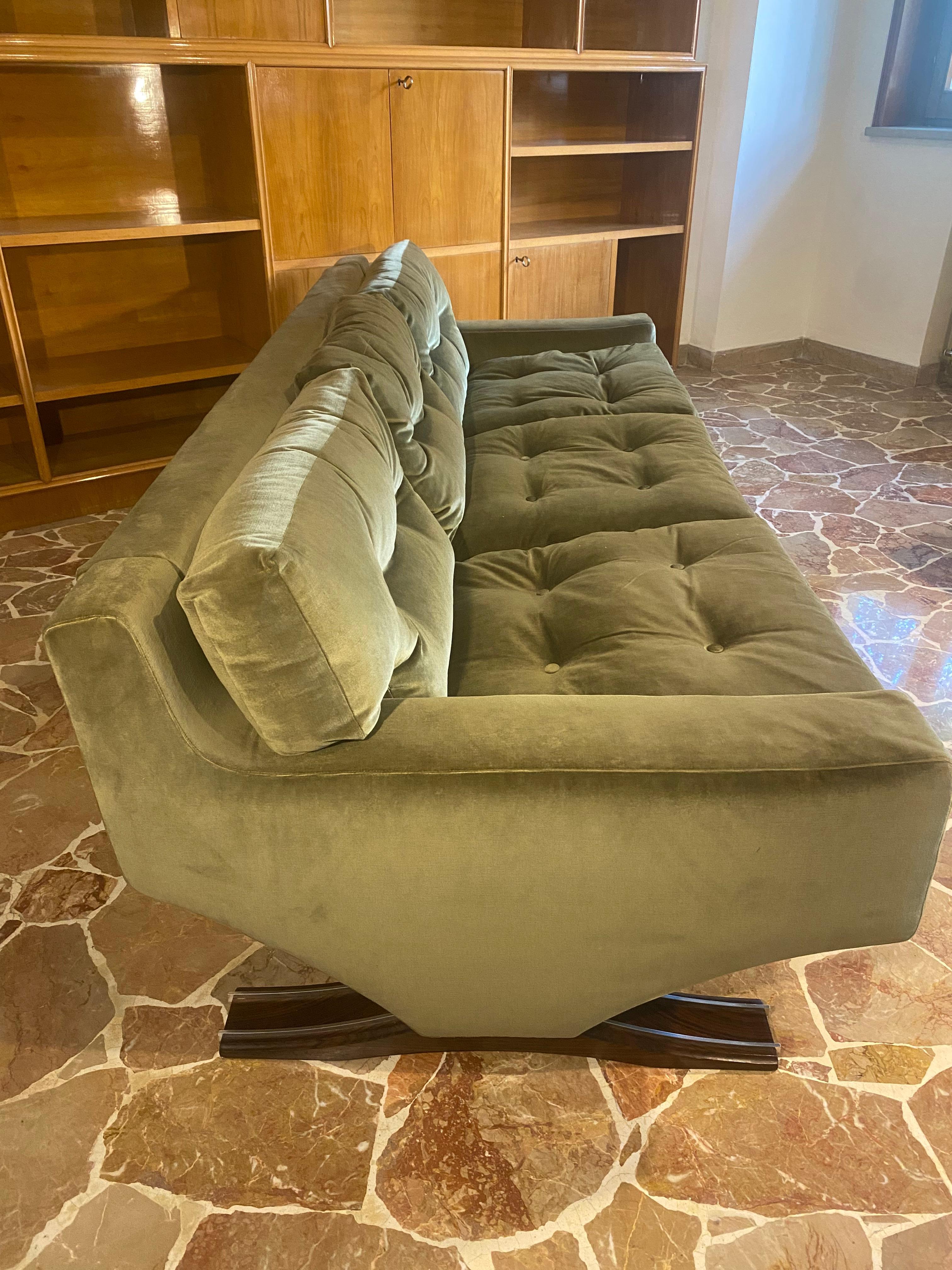 Italienische Dreisitzer-Sofa aus der Mitte des Jahrhunderts von Franz Sartori für Flexform, 1970er Jahre im Zustand „Gut“ in Traversetolo, IT