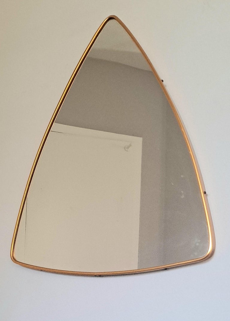 Italian MidCentury Triangle Wall Mirror For Sale at 1stDibs