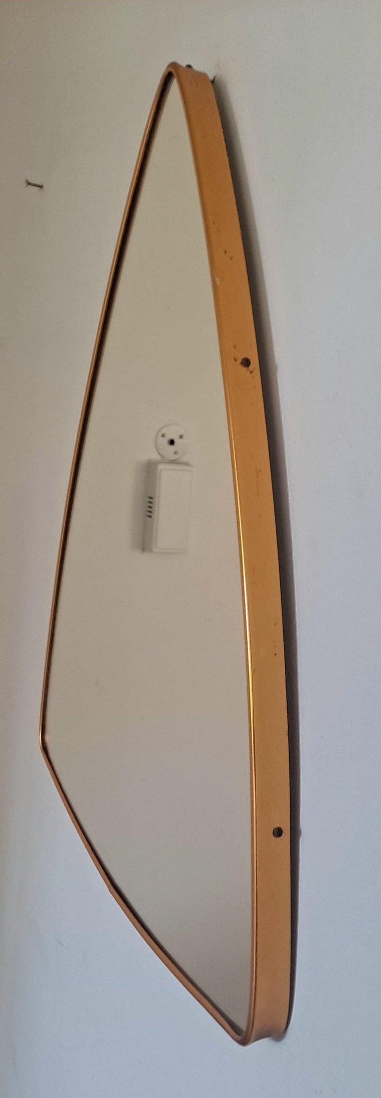 Italian MidCentury Triangle Wall Mirror For Sale at 1stDibs