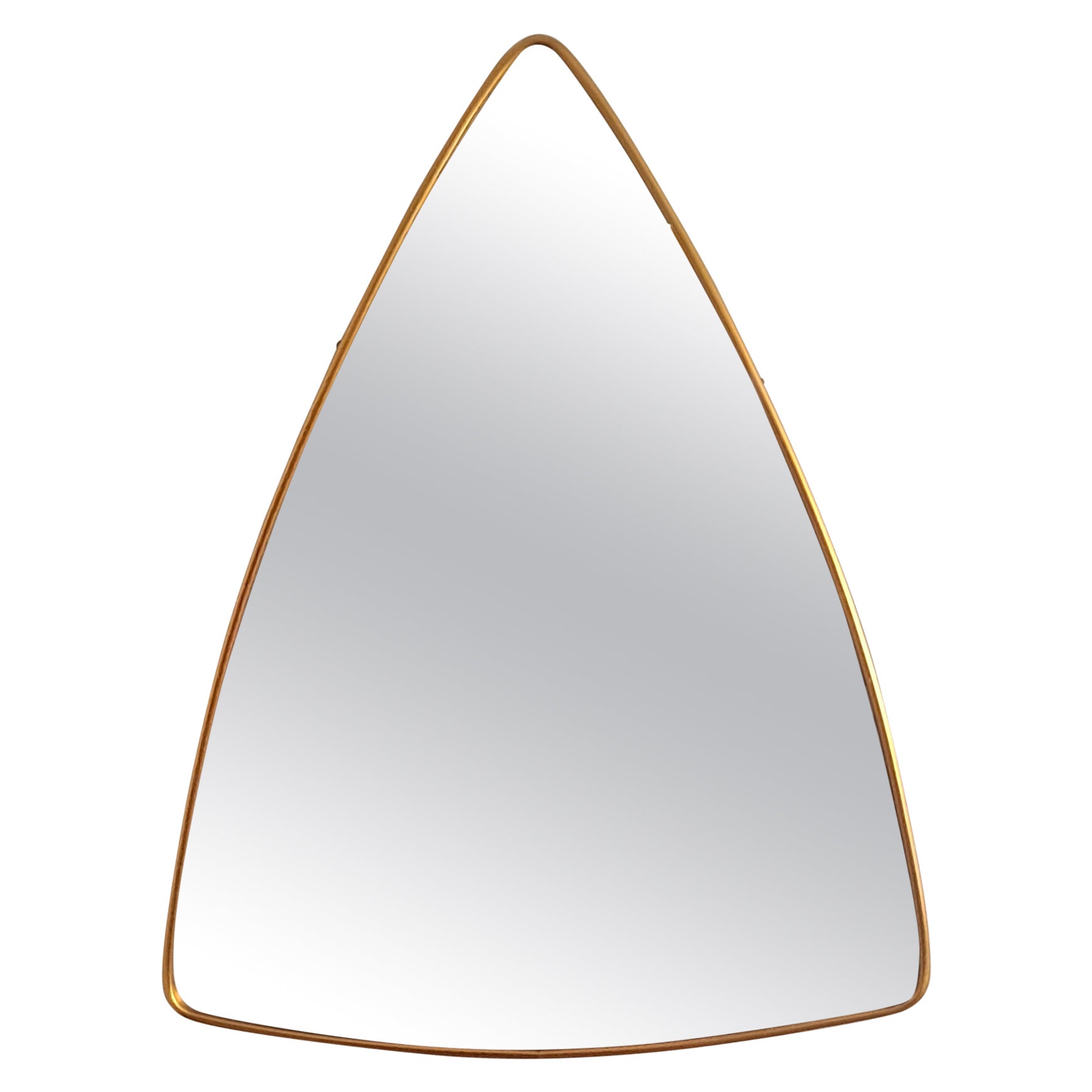 Espejo de pared triangular italiano de mediados de siglo en venta