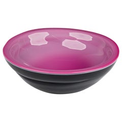Italian MId-Century Two-Tone Pink and Black Bowl