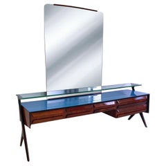 Italian Mid-Century Vanity Dresser with Mirror by Vittorio Dassi, 1950s