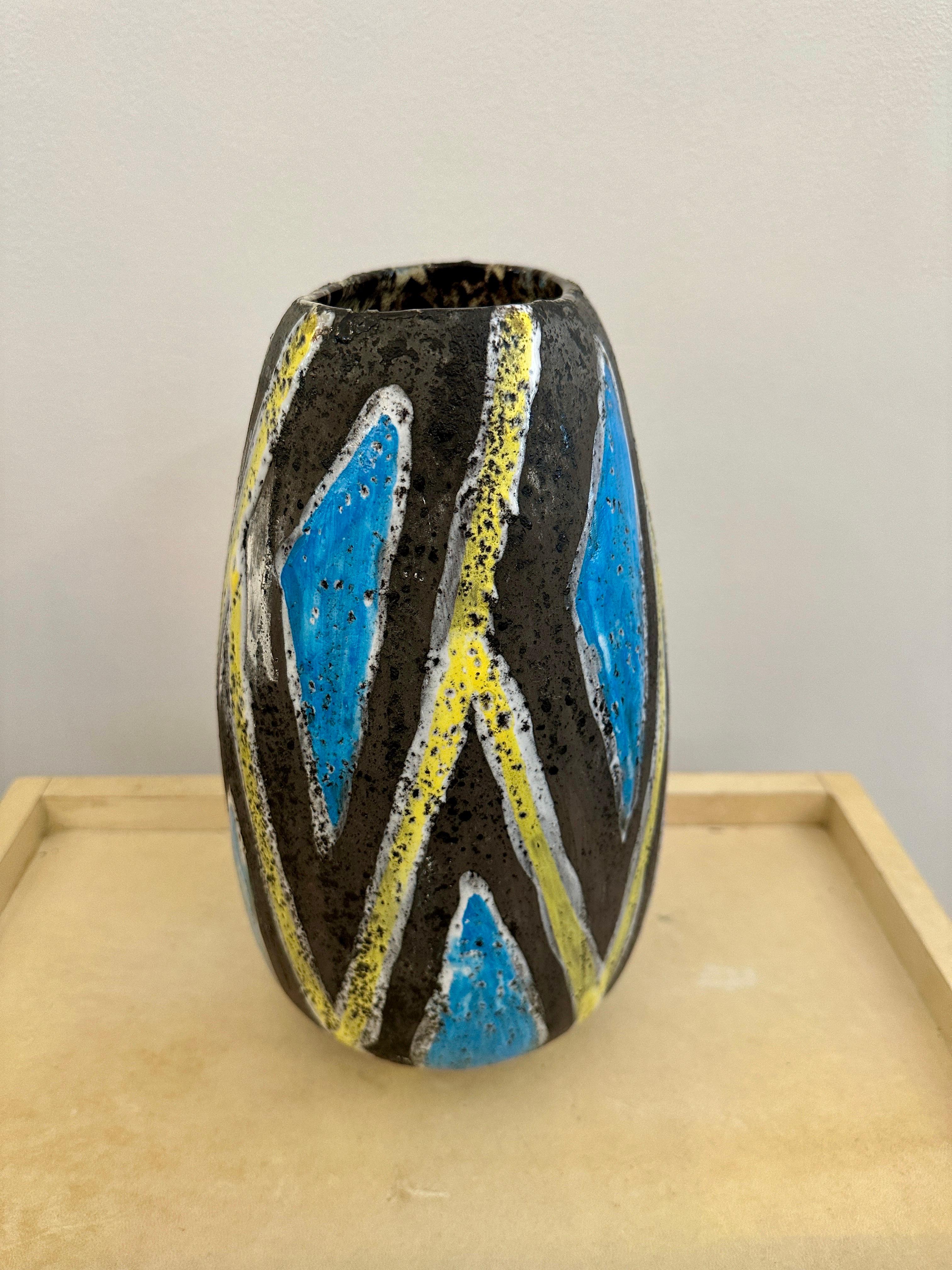 Vaso italiano di metà secolo attribuito a Gambone In condizioni buone in vendita a North Miami, FL